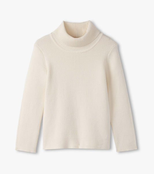 Girls Cream Turtleneck