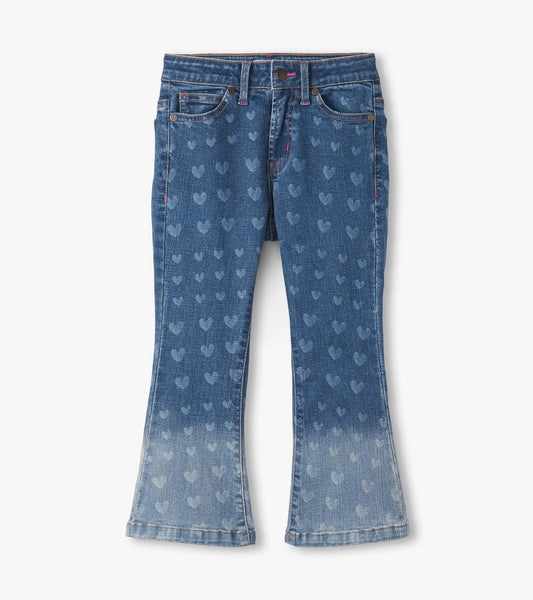 Girls Hearts Flared Leg Denim