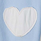 View Baby & Toddler Girls Blue Cozy Leggings light blue fabric with white heart shape