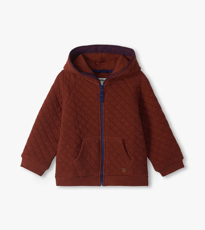 Baby & Toddler Boys Madder Brown Quilted Hoodie