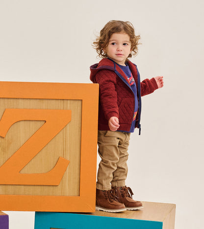 Baby & Toddler Boys Madder Brown Quilted Hoodie
