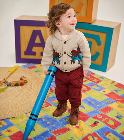 Baby & Toddler Boys Madder Brown Quilted Jogger