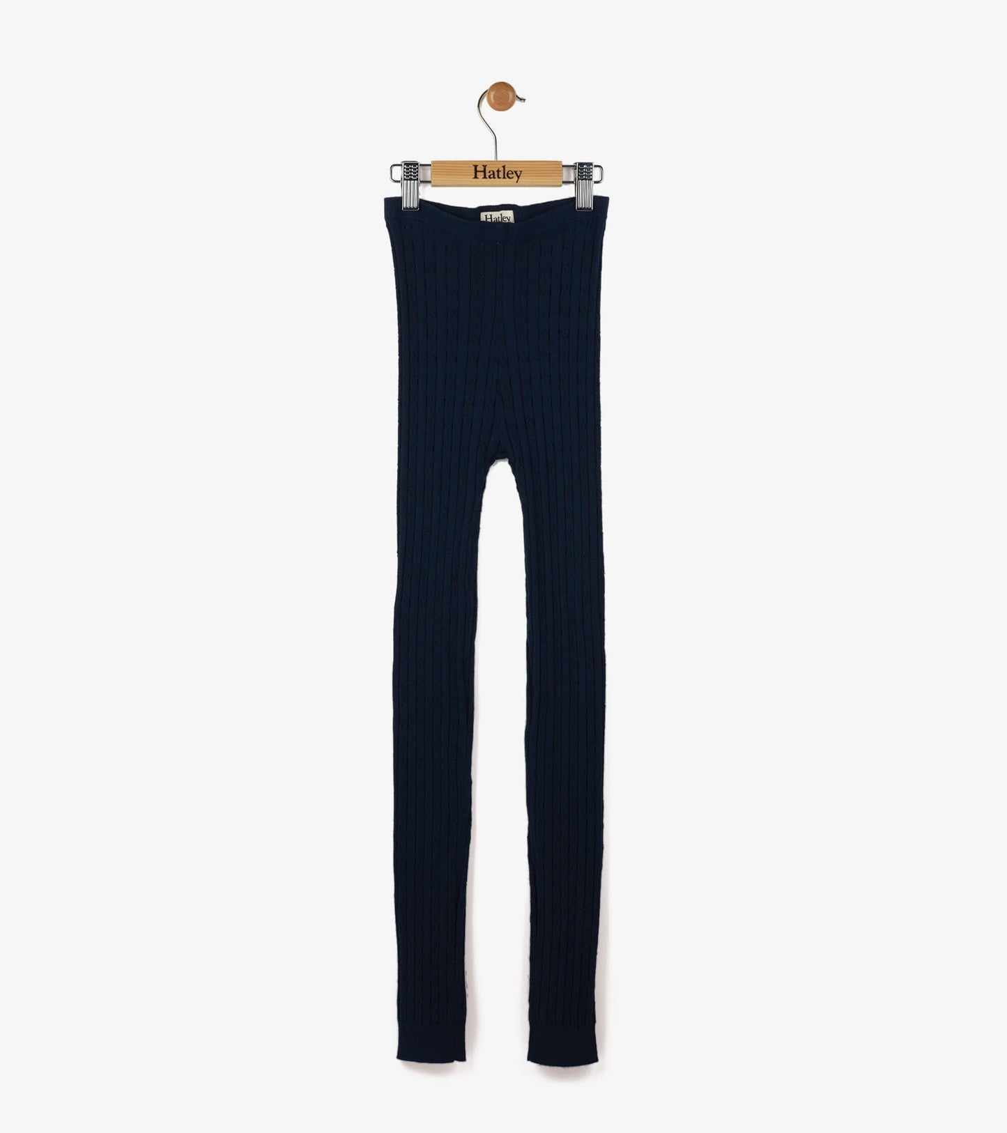 Girls Navy Cable Knit Tights