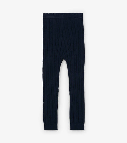 Baby Navy Cable Knit Leggings