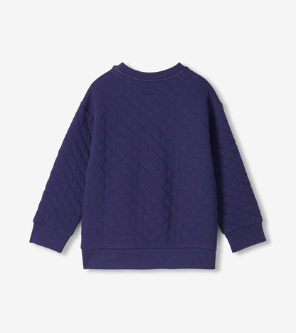 Boys Patriot Blue Quilted Pullover
