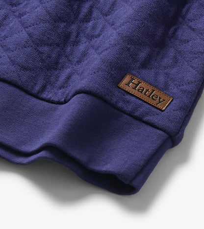 Boys Patriot Blue Quilted Pullover