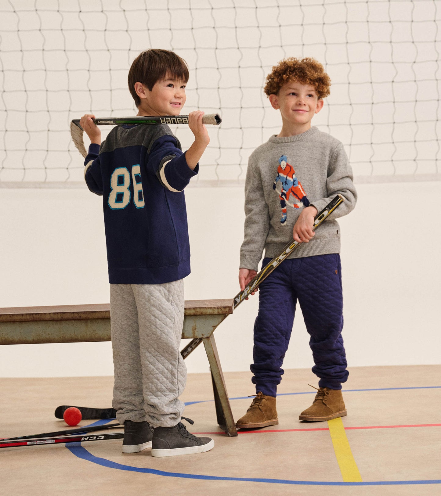 Boys Patriot Blue Quilted Jogger