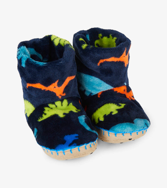 Boys Dino Herd Fleece Slippers