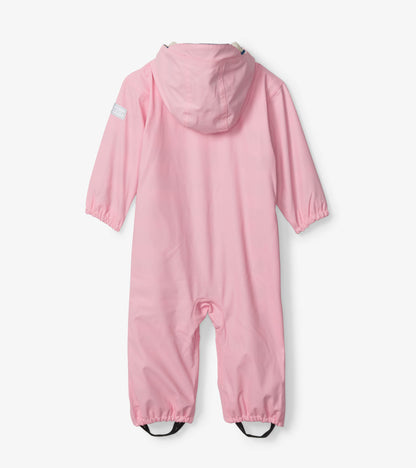 Baby Pink Terry Lined Rain Suit