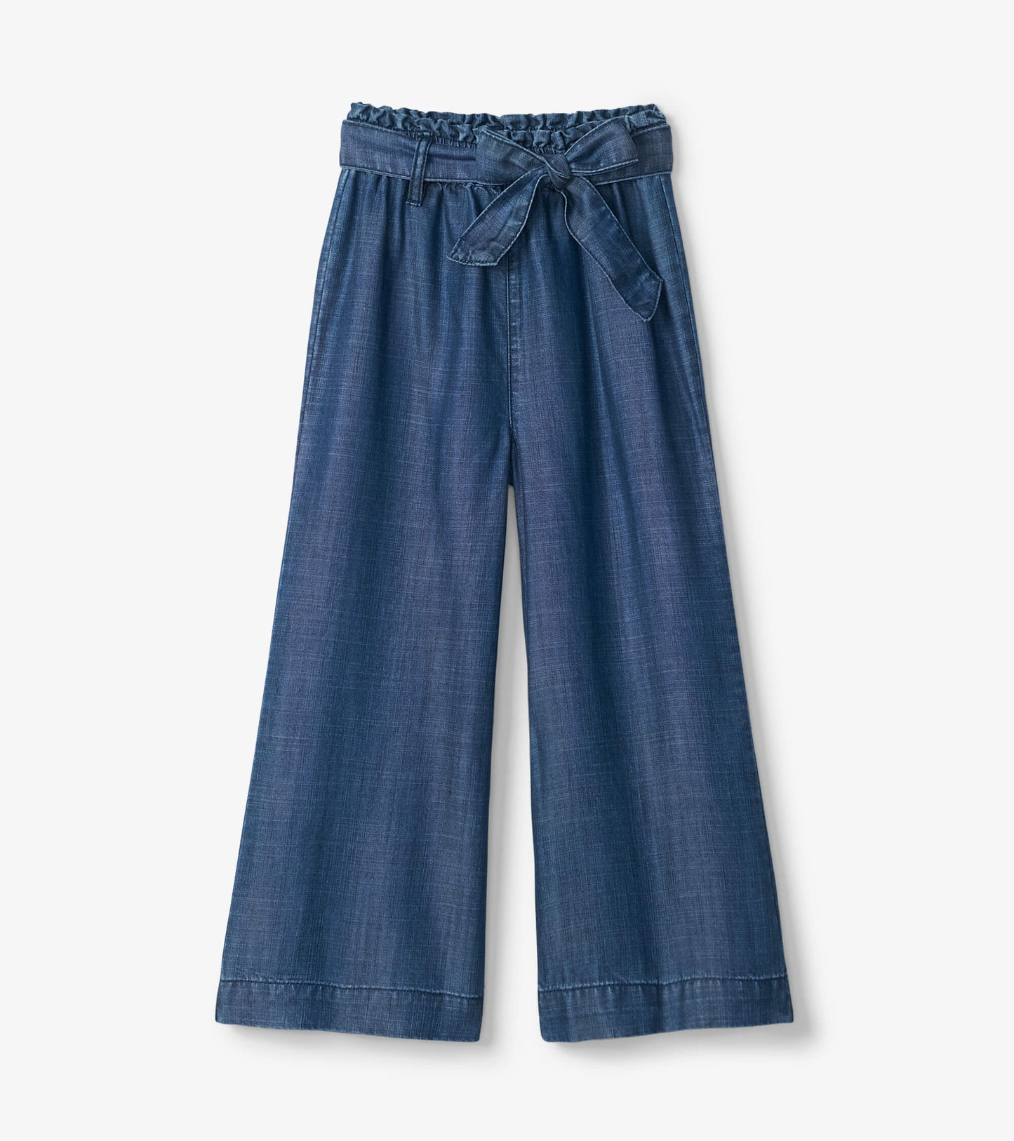 Girls Tencel Textured Paperbag Pants