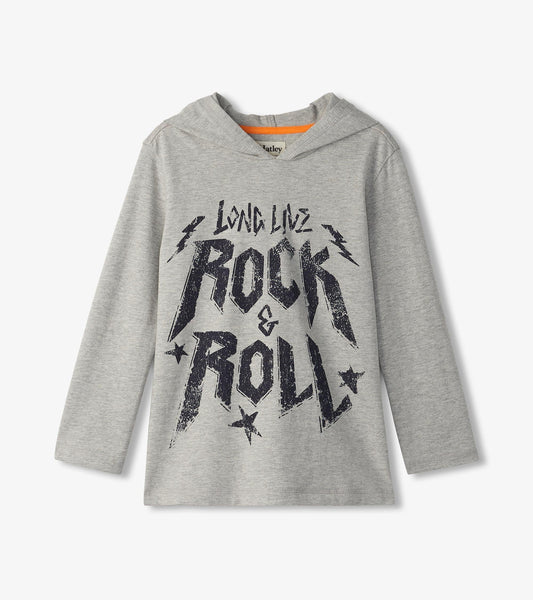 Boys Rock & Roll Long Sleeve Hoodie Tee