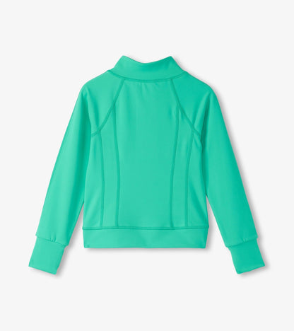 Girls Aqua Green Active Jacket