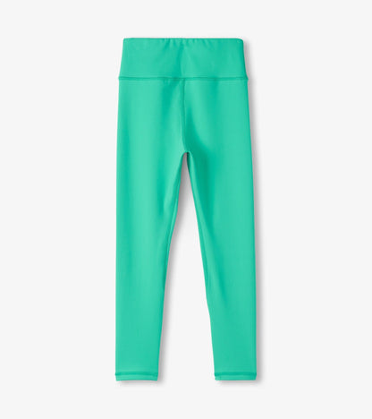 Girls Aqua Green Active Leggings