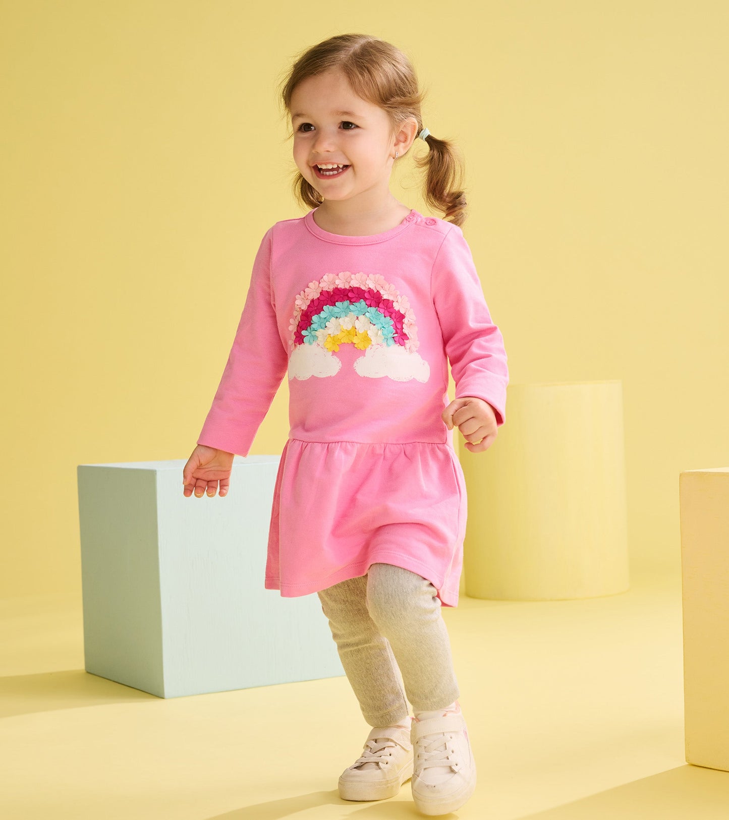 Baby & Toddler Girls Rainbow Cloud Flounce Skirt Dress