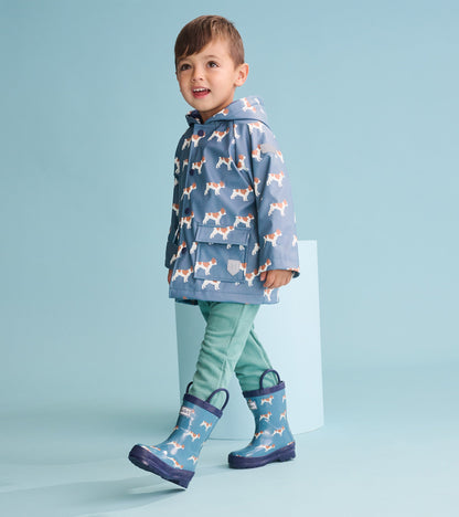 Baby & Toddler Boys French Bulldogs Button-Up Rain Jacket