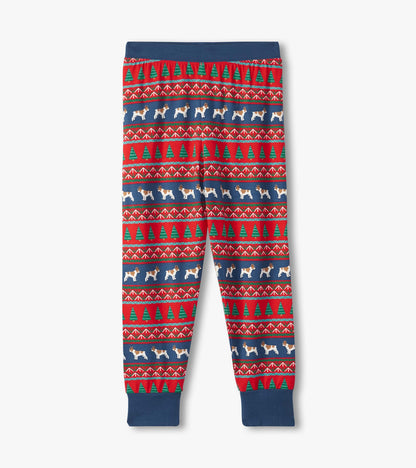 Boys Bulldog Fair Isle Bamboo Pajama Set