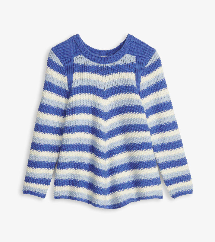 Chevron Swing Sweater - Navy Blue