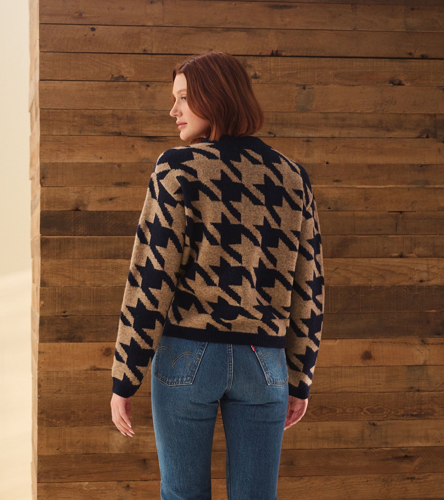 Carmi Pullover - Large Houndstooth