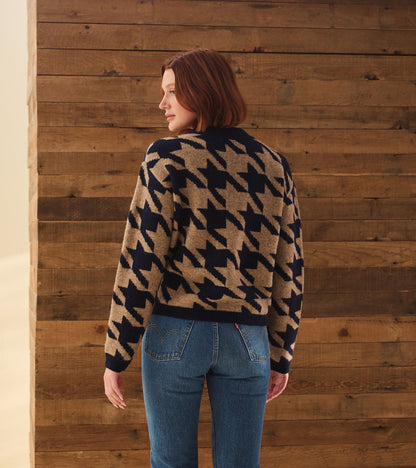 Carmi Pullover - Large Houndstooth