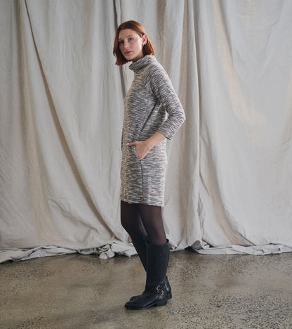 grey sweater dress with pockets Loft Ribbed Button Pocket Mini Sweater Dress Size XS Cobblestone Heather Women's