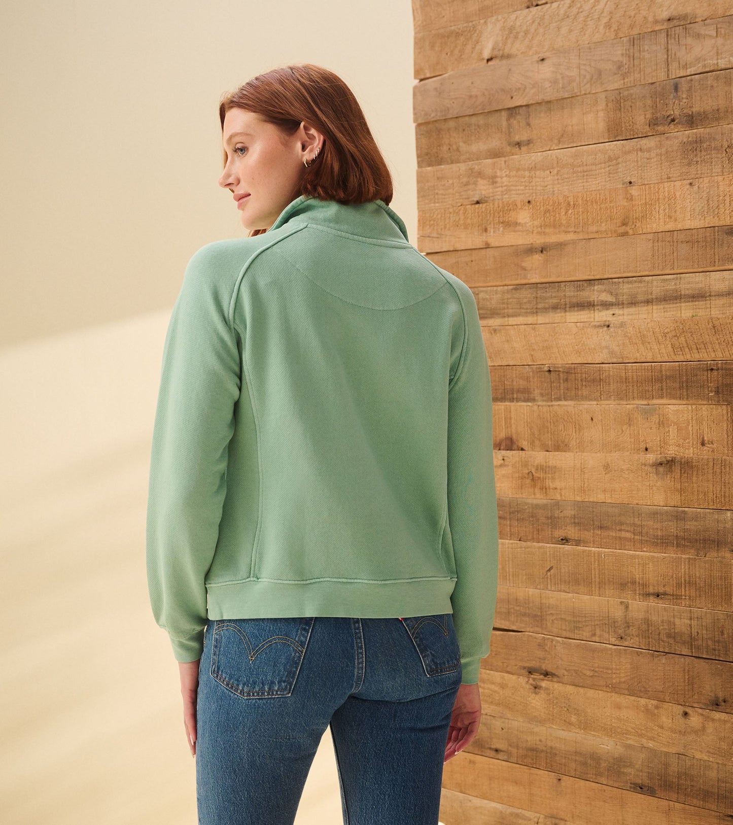 Mock Neck Pullover - Sage Green