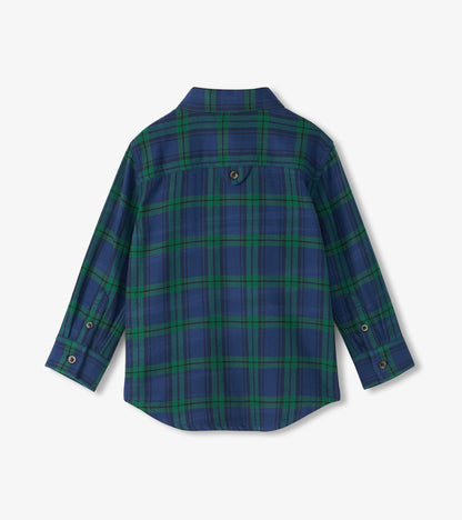 Boys Blackwatch Plaid Button Down Shirt