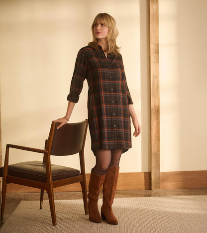 Cara Shirt Dress - Autumn Plaid