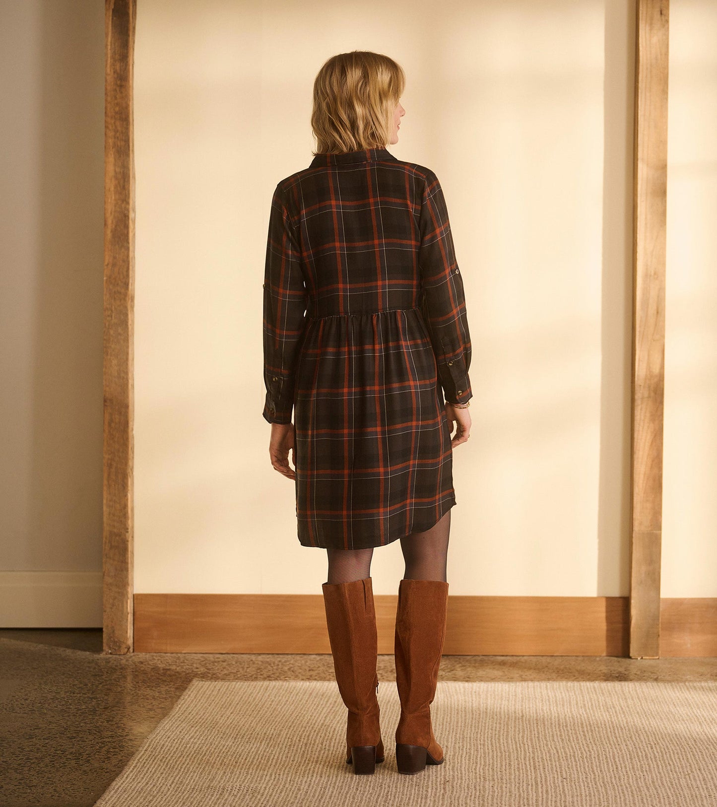 Cara Shirt Dress - Autumn Plaid