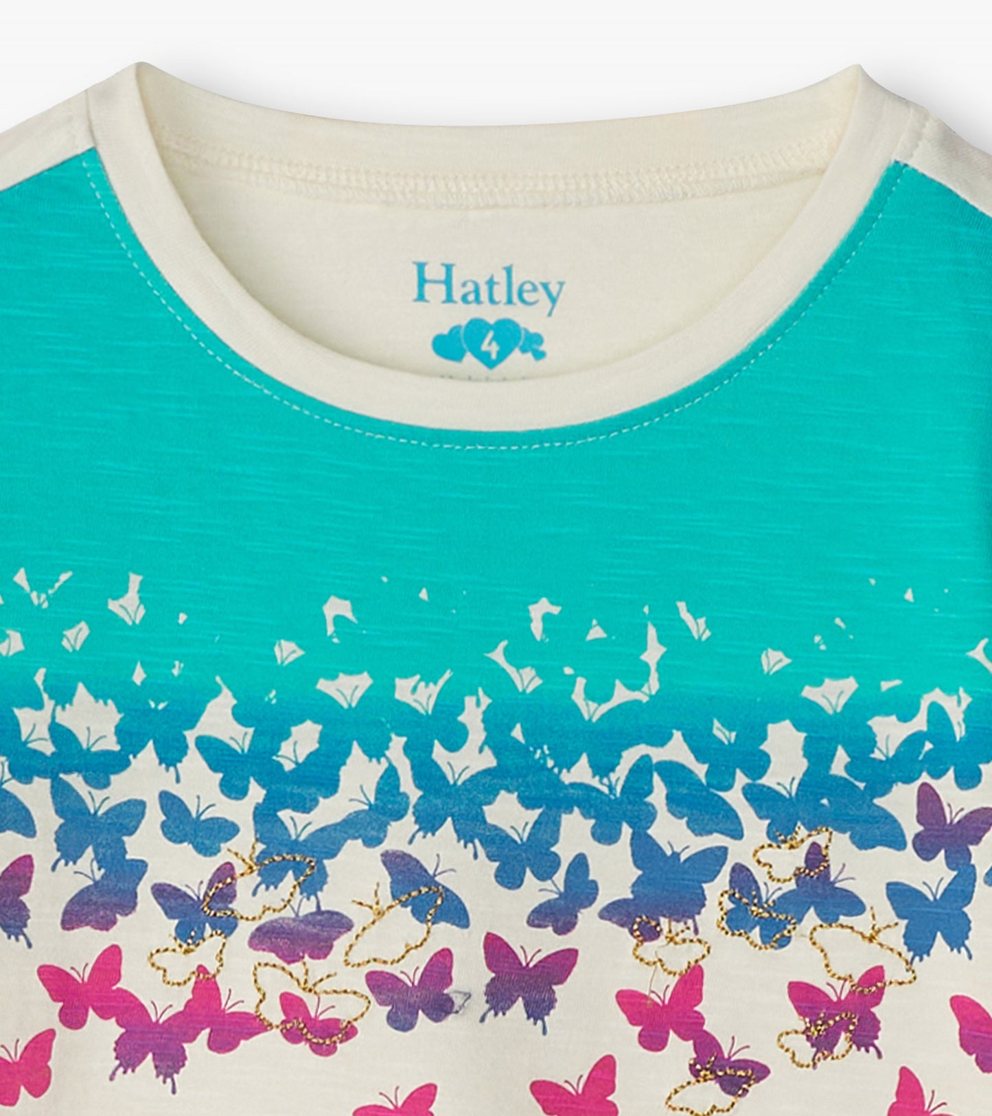 Girls Falling Butterflies Long Sleeve Graphic Tee