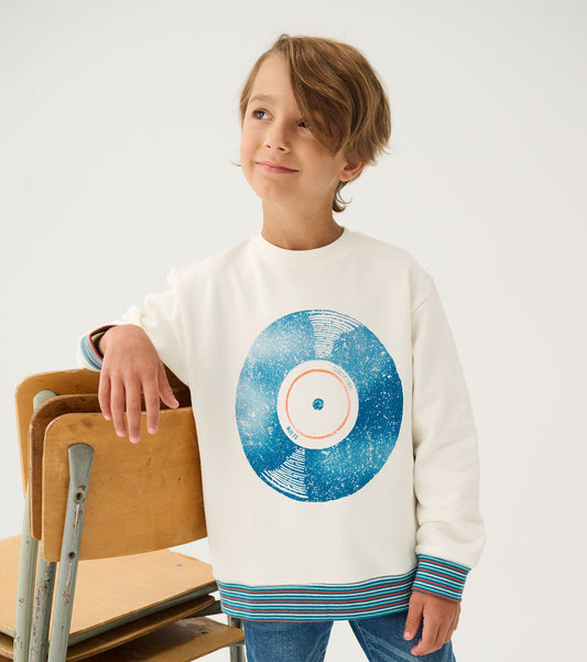 Boys Old School Vinyl Sweatshirt