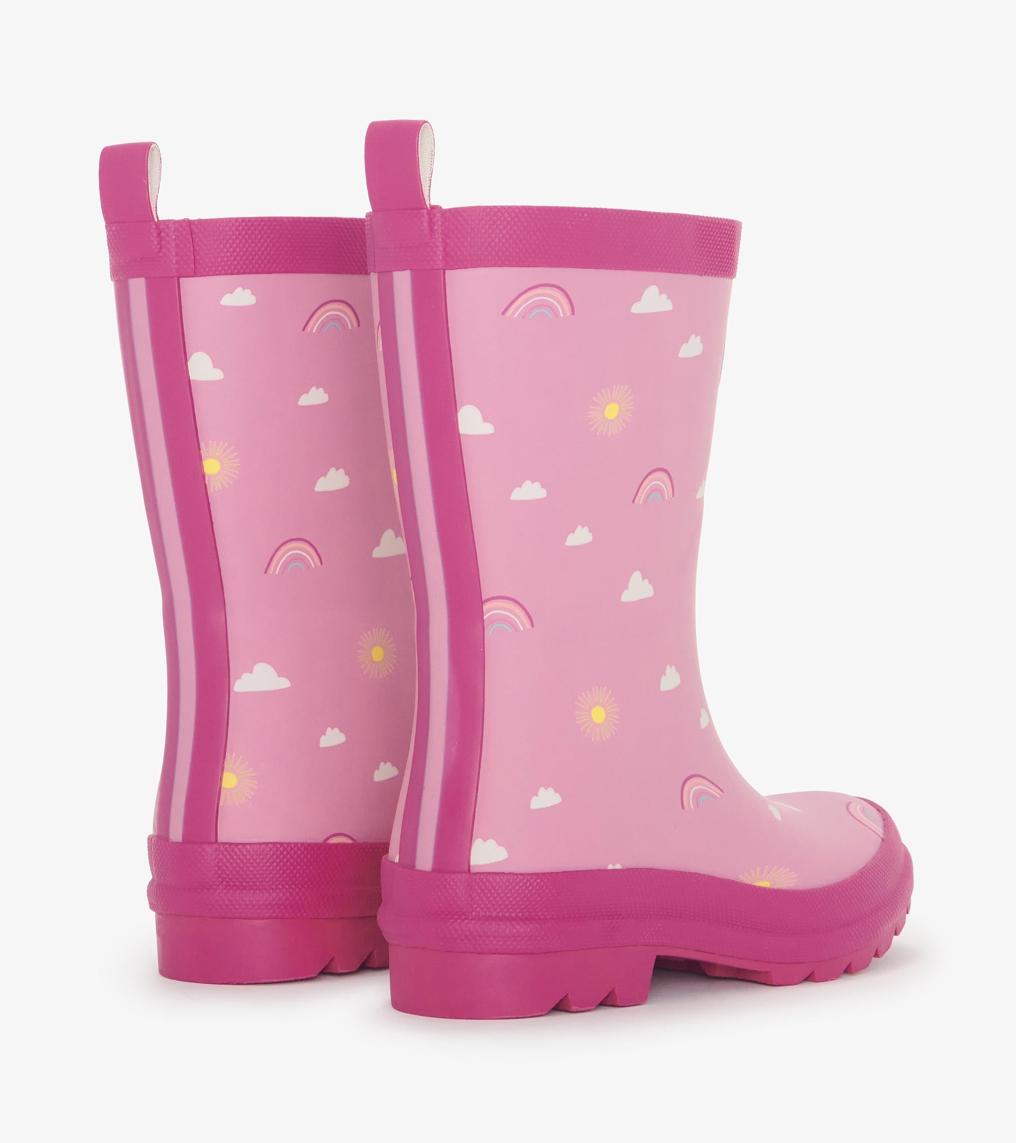 Girls Sun Charms Matte Rain Boots