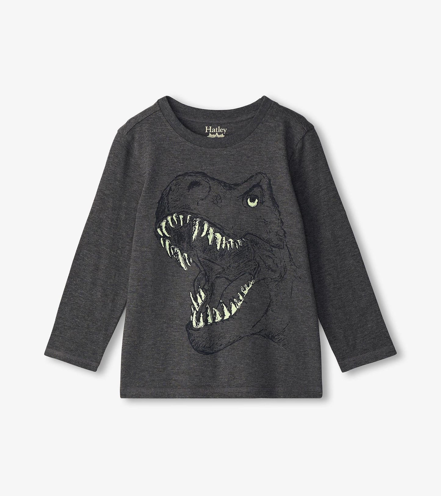 Boys T-Rex Glow in the Dark Long Sleeve T-Shirt