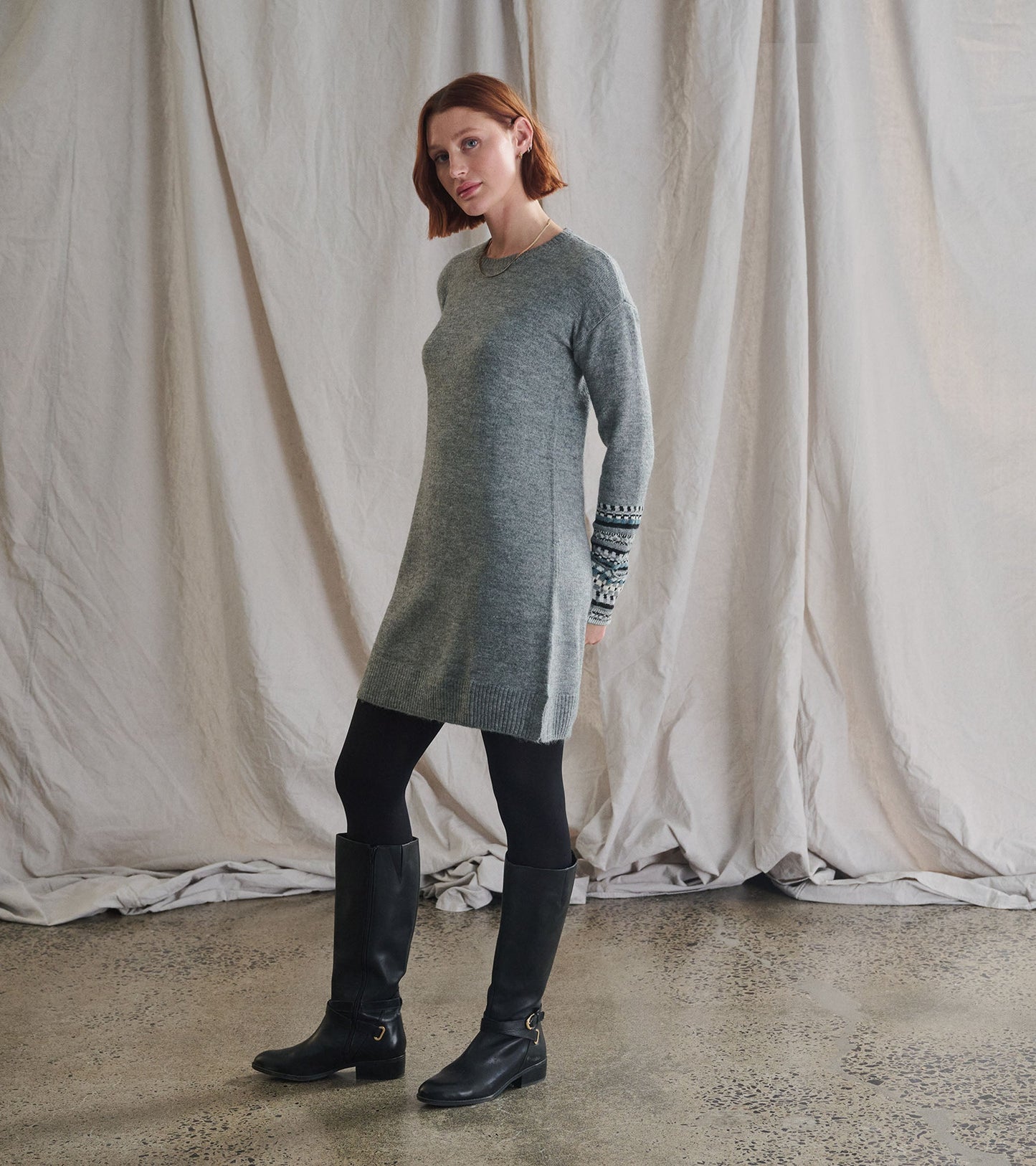 Sadie Sweater Dress - Charcoal Heather