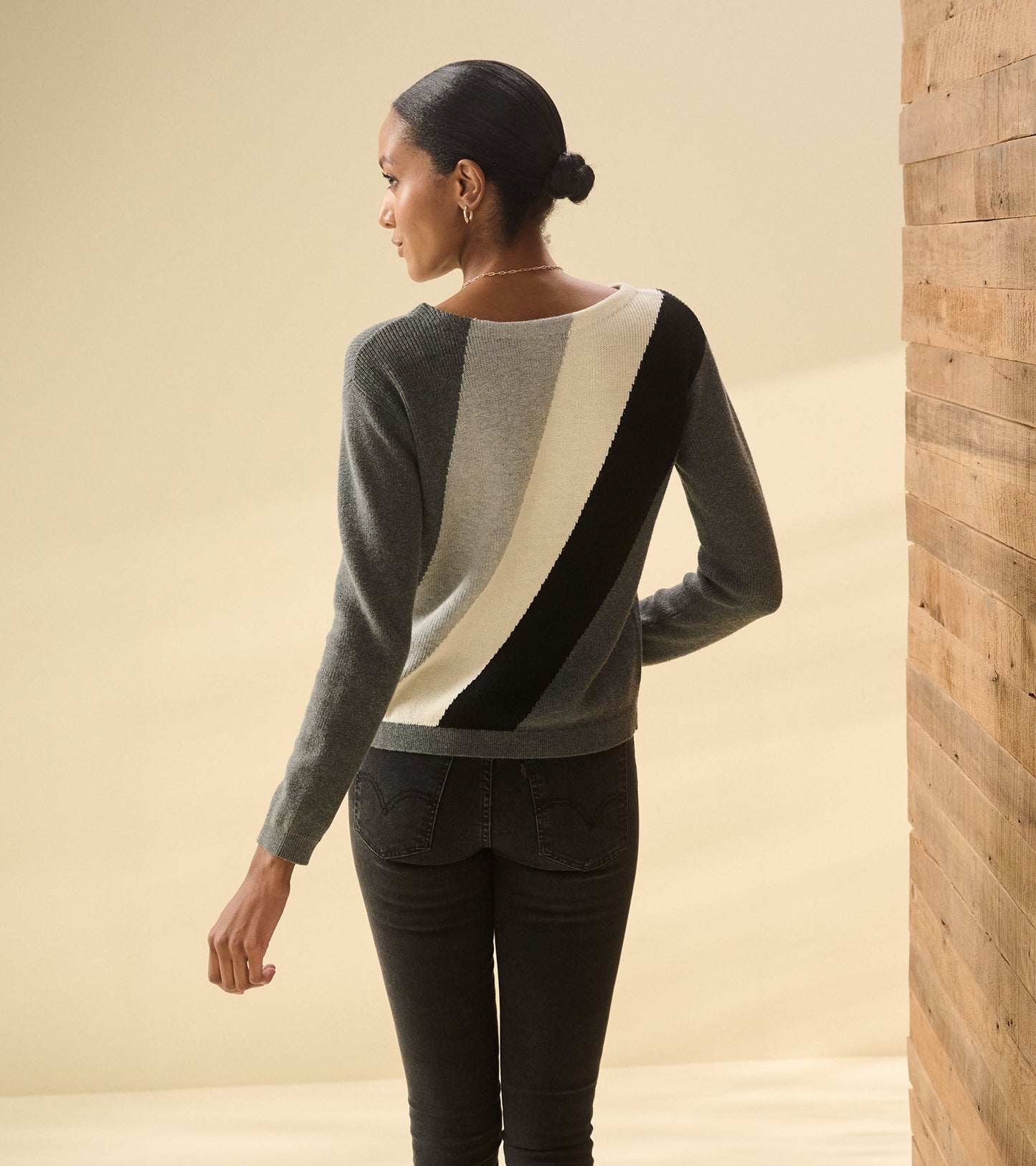 Devon Sweater - Diagonal Stripes