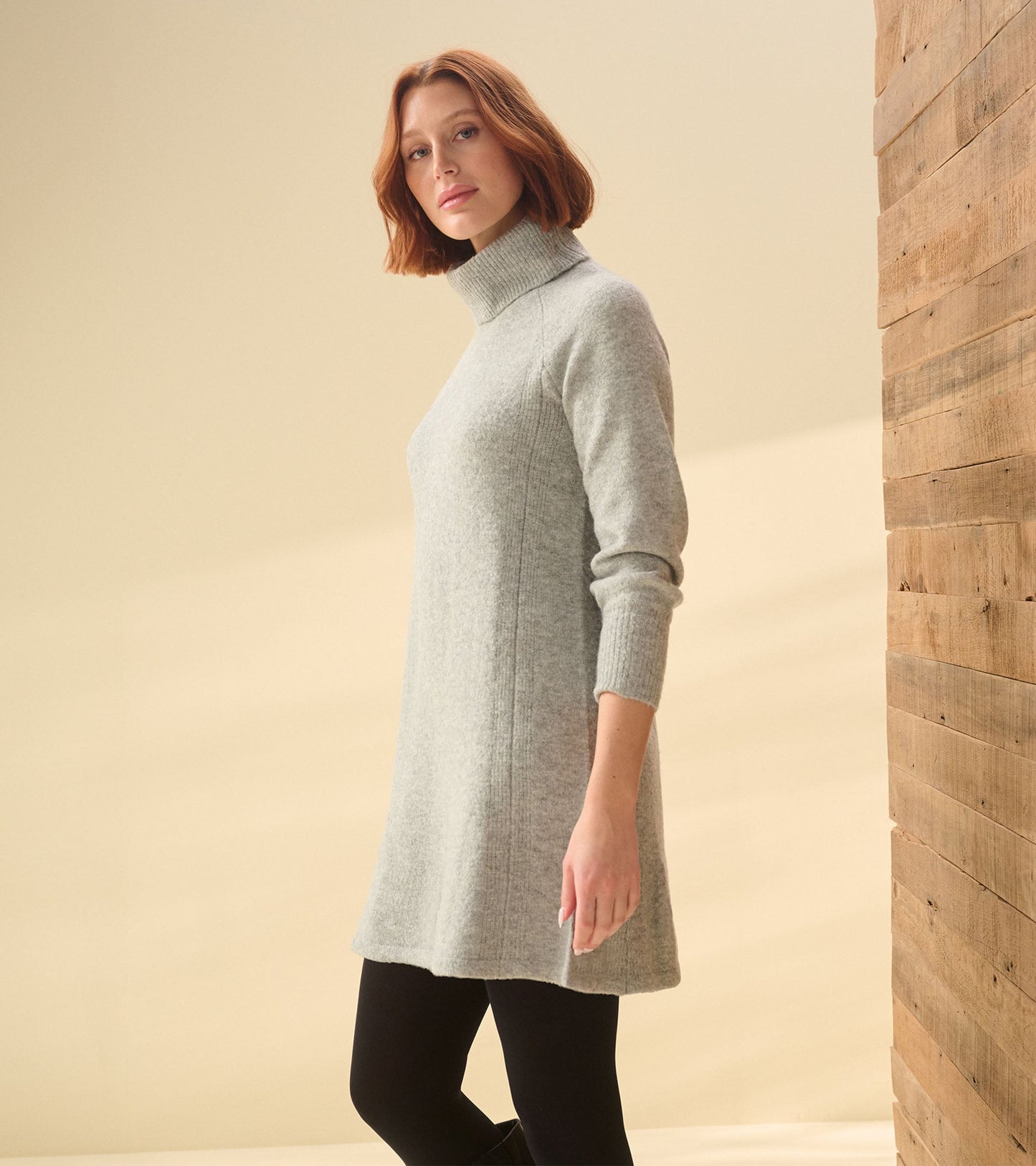 Swing Sweater Dress - Grey Heather