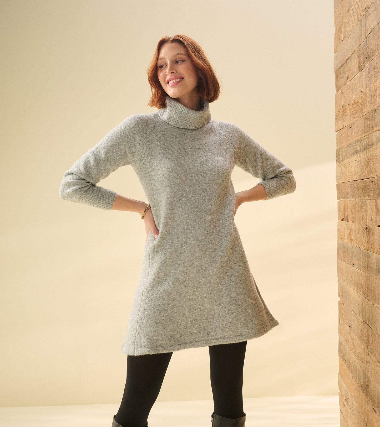 Swing Sweater Dress - Grey Heather