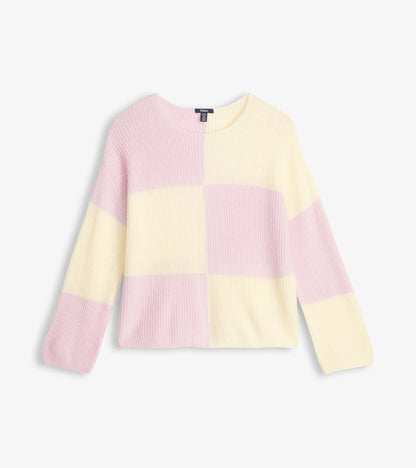 Monroe Sweater - Pink Blocks