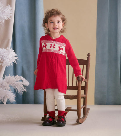 Baby & Toddler Holiday Cable Knit Sweater Dress