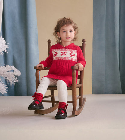 Baby & Toddler Holiday Cable Knit Sweater Dress