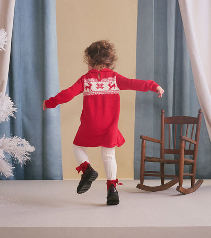 Baby & Toddler Holiday Cable Knit Sweater Dress