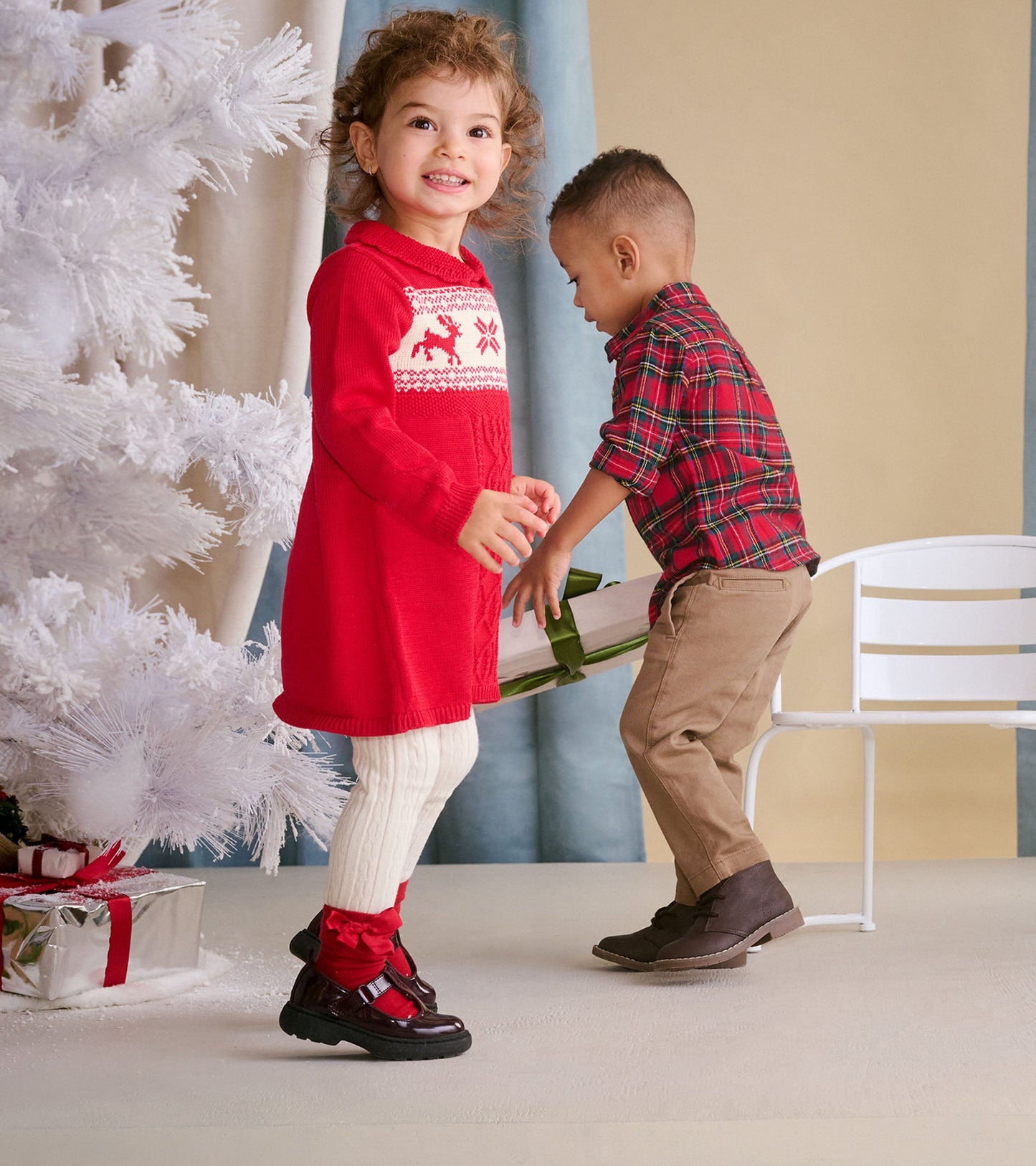 Baby & Toddler Holiday Cable Knit Sweater Dress