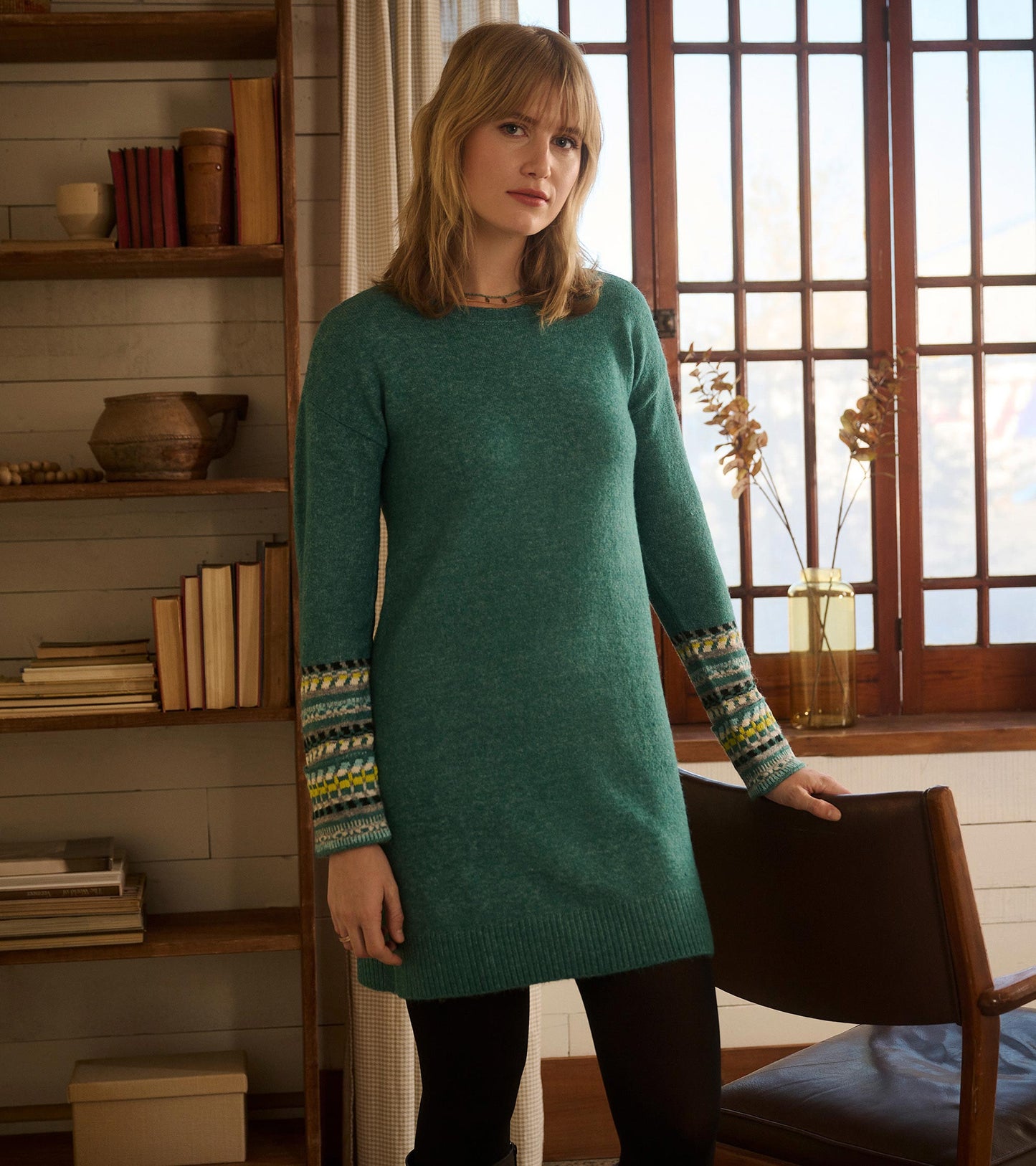 Sadie Sweater Dress - Forest Green