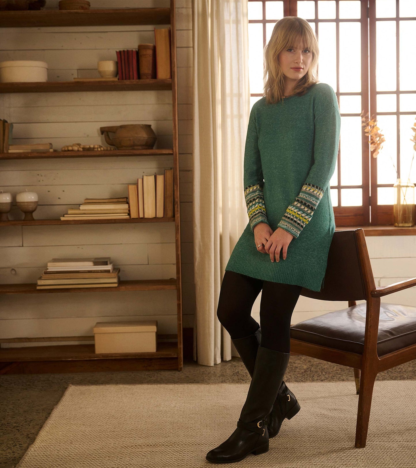 Sadie Sweater Dress - Forest Green