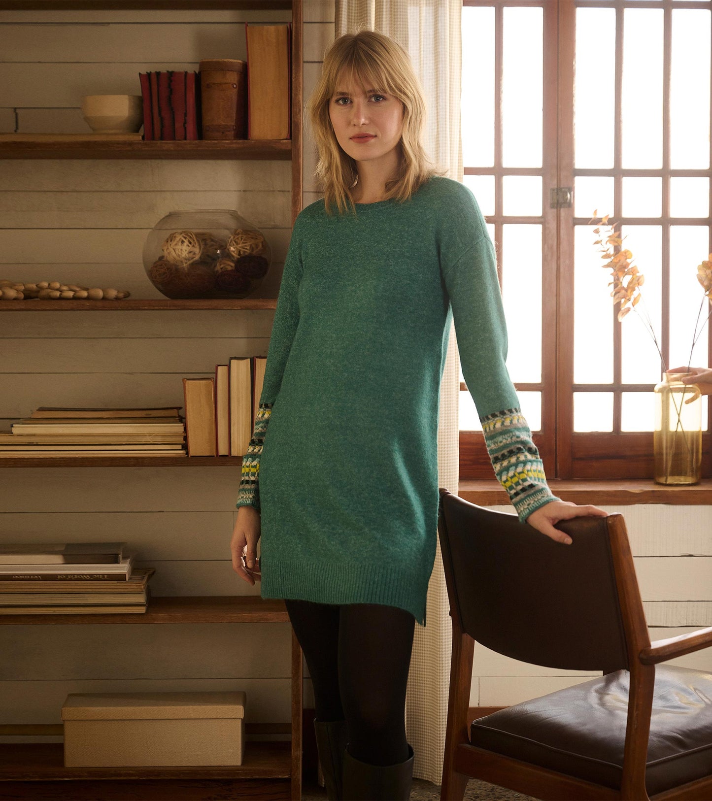 Sadie Sweater Dress - Forest Green