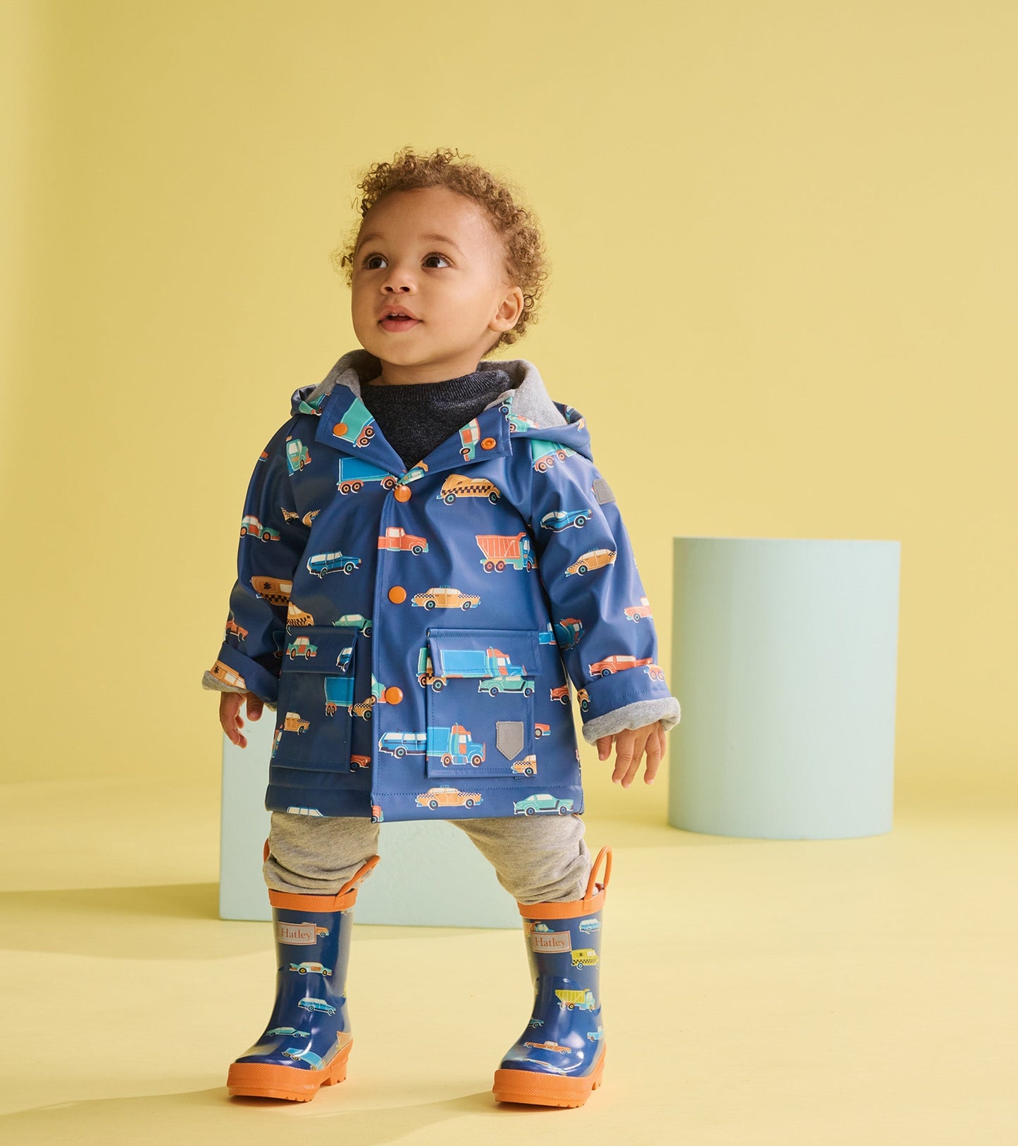 Baby & Toddler Boys Driving Cars Button-Up Rain Jacket