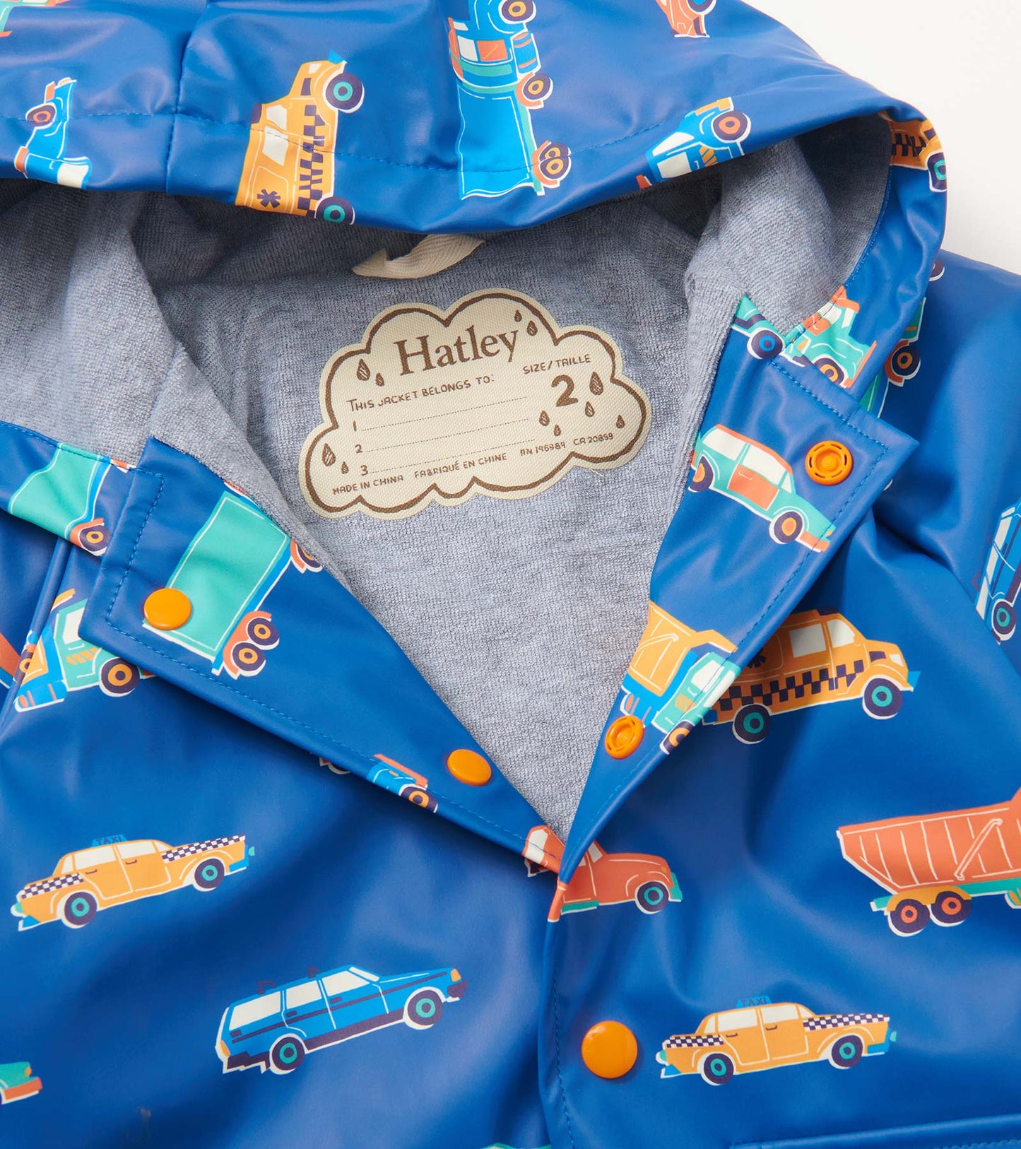 Baby & Toddler Boys Driving Cars Button-Up Rain Jacket