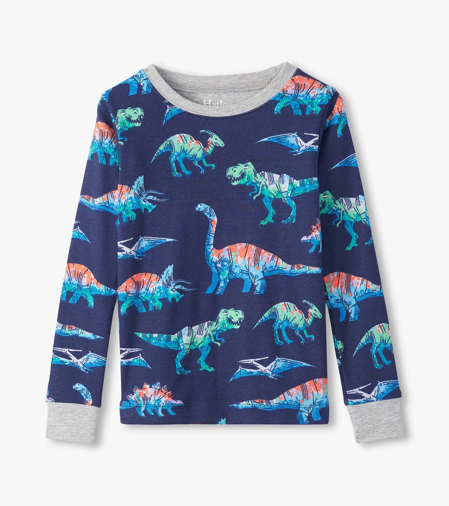 Boys Blue Dinos Organic Cotton Pajama Set