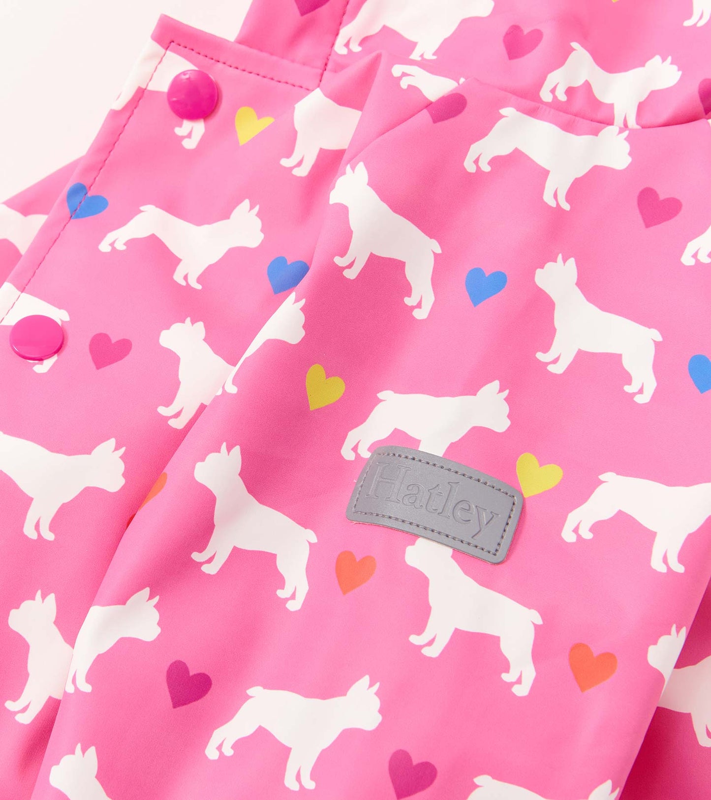 Baby & Toddler Girls French Bulldogs Button-Up Rain Jacket