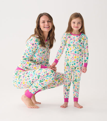 Women's Pink Falala Pajama Set