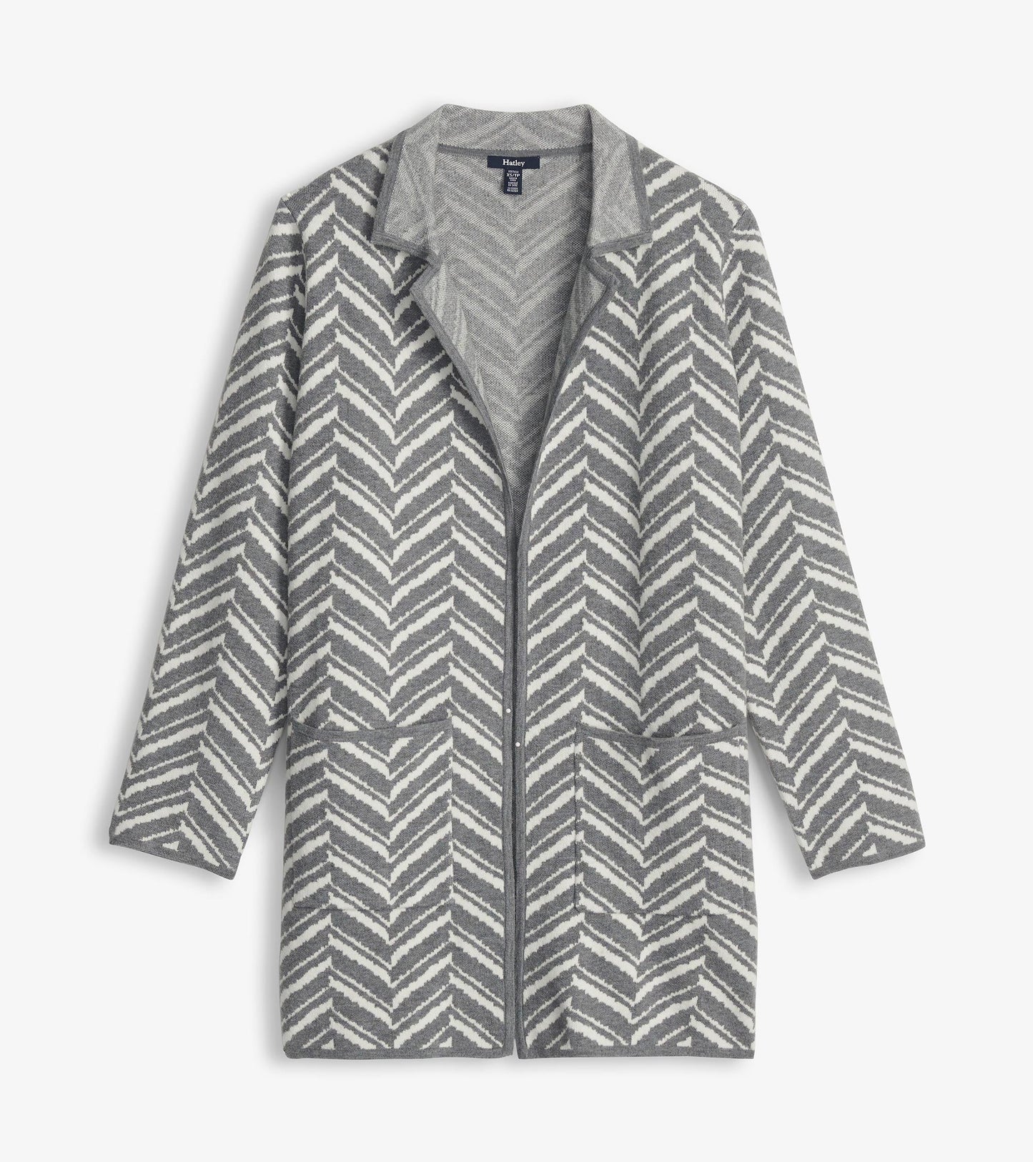 Sweater Blazer - Grey Chevron